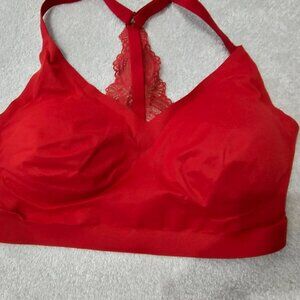 Soma | Enbliss | Racerback Bralette with Lace Back sz XL Red